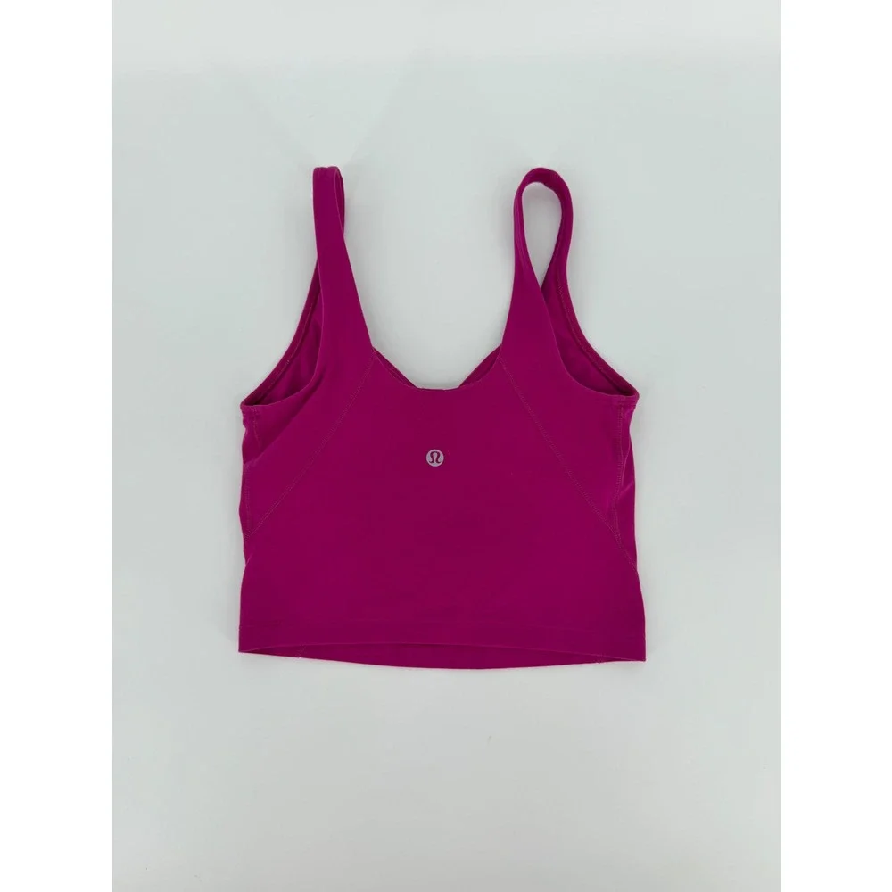 Lululemon Align Tank Top Magenta Pink Nulu Yoga Crop Top Size 2